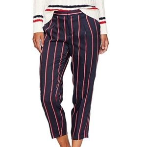 Ralph Lauren Plus Size Crepe Striped Skinny Pants